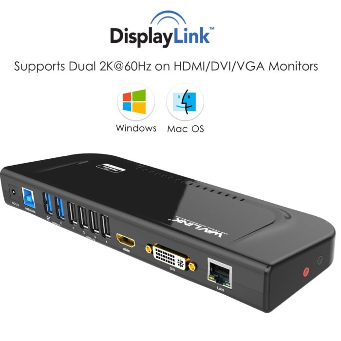 Wavlink 8UG39DK4 USB 3.0 Universal Dual Display Docking Station - Image 6