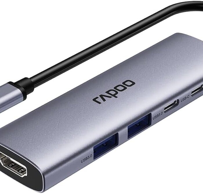 XD51 USB C Hub 5-in-1 Silvery Grey